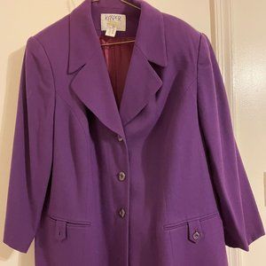 Kasper II 2 Piece Deep Purple Skirt Suit